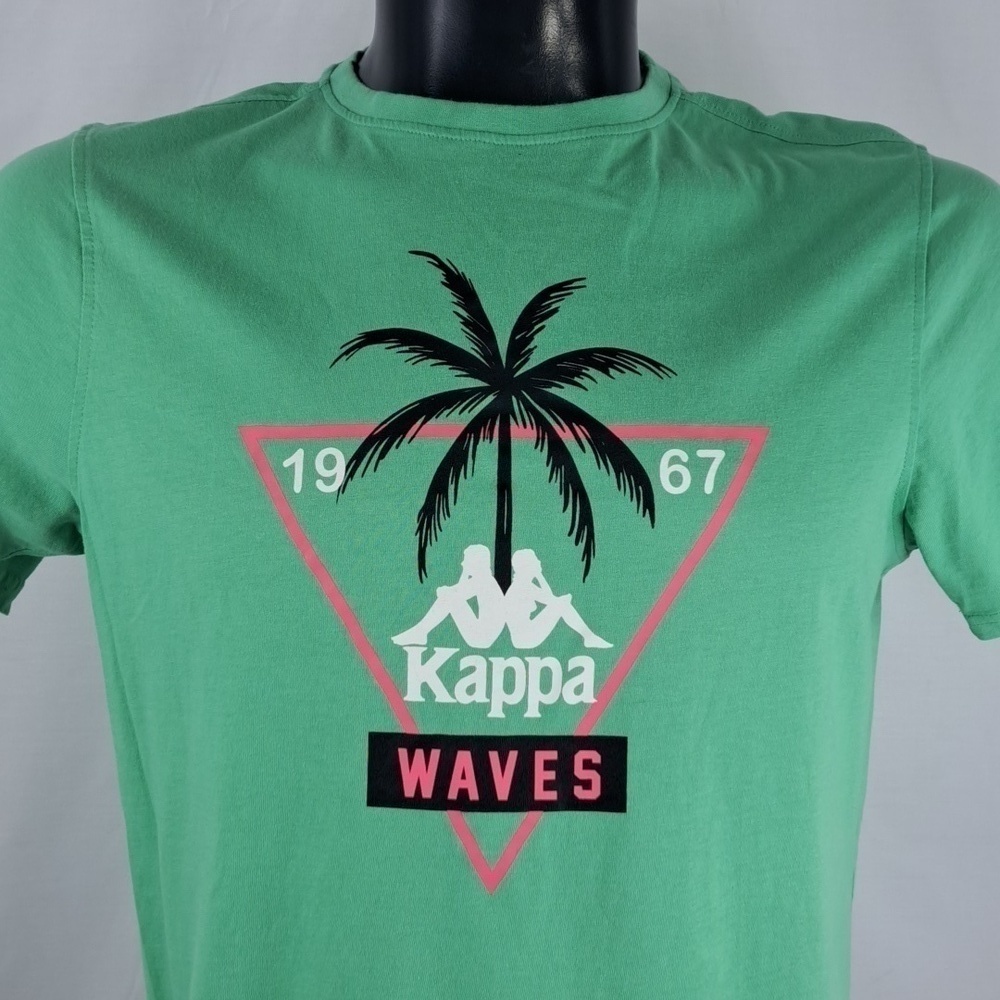 2021 Kappa Waves spellout logo season 2 mint green casual Men's med t-shirt
